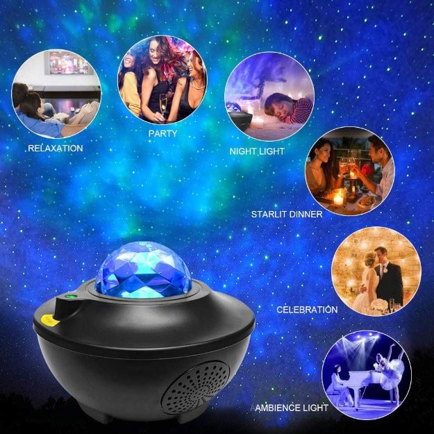 Trippiyii: Galaxy Star Projector with Bluetooth Speaker, Remote Control & Multicolor LED Lights for Bedroom & Home Décor - Image 4
