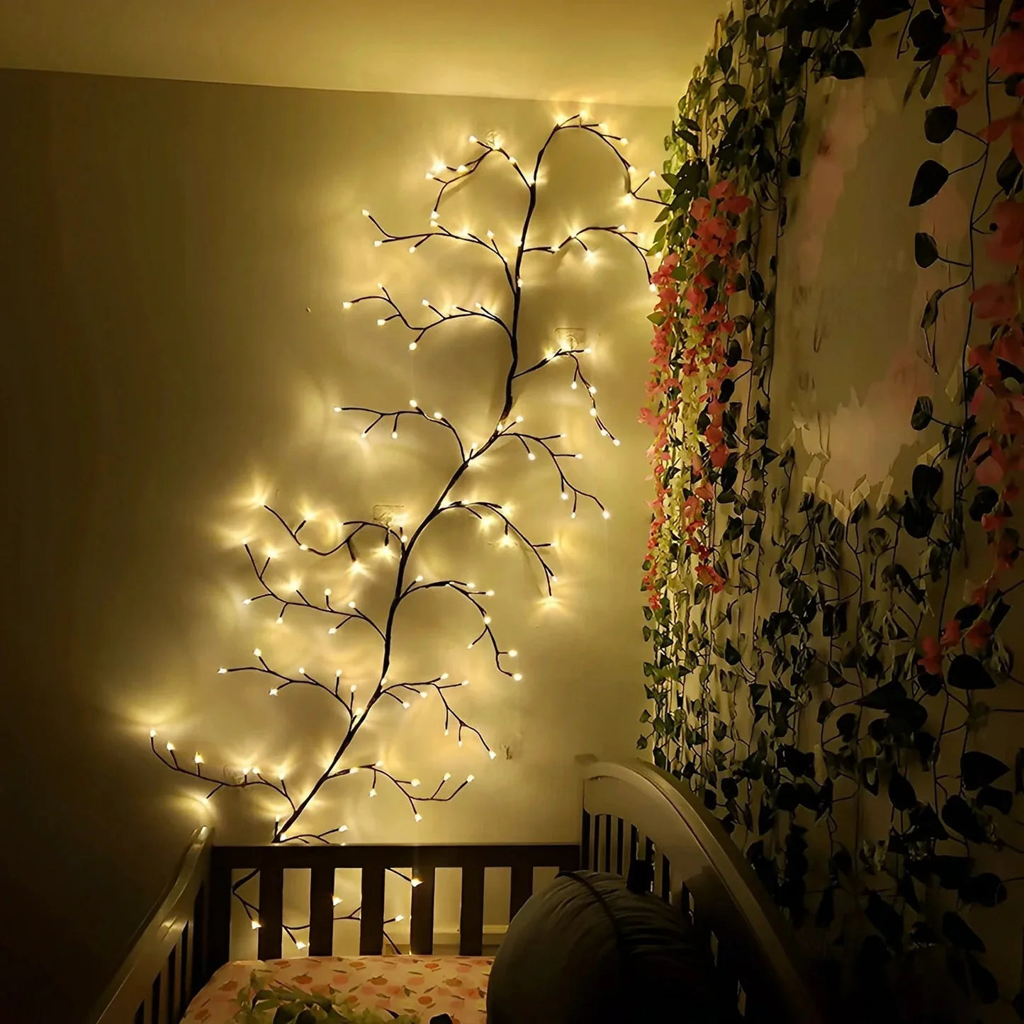 VineGlow: Enchanted Willow Vine Tree Light with 160 LED Fairy Lights & Remote Control for Magical Home Décor - Image 10