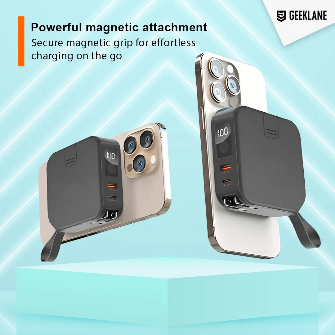 Voyager: Premium All-in-One MagSafe LiPo Power Bank with PD, Built-in Cables & Outlet Prongs for Ultimate Charging Convenience - Image 6