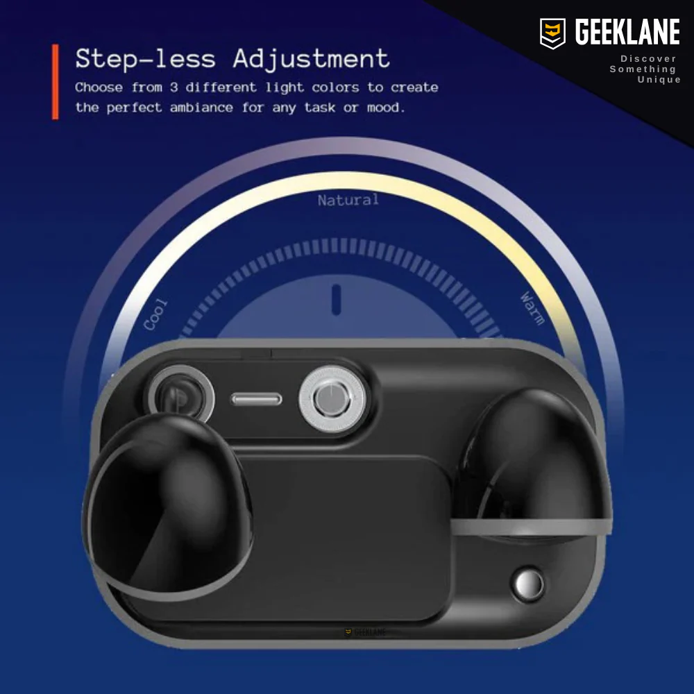 Zylo: 3-in-1 Desk Lamp with 15W Wireless Charger, 10W Bluetooth Speaker & Adjustable tactile Brightness Knob - Image 6